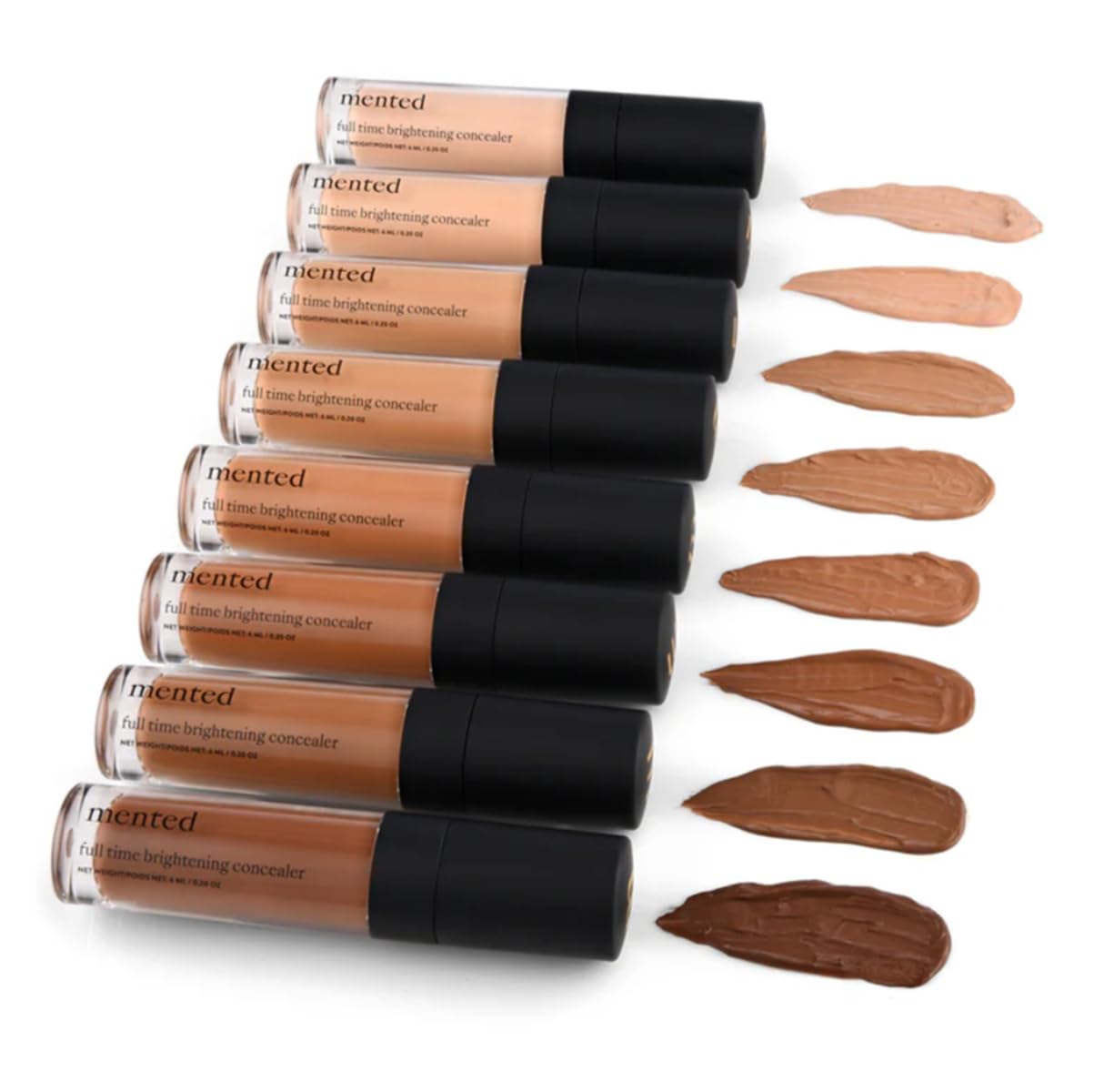 Mented Cosmetics Full-Time Eye Brightening Concealer for Women, Lightweight Full-Coverage Eye Makeup Concealer, Under Eyes Make Up Corrector, Blemishes & Contour, Clock In