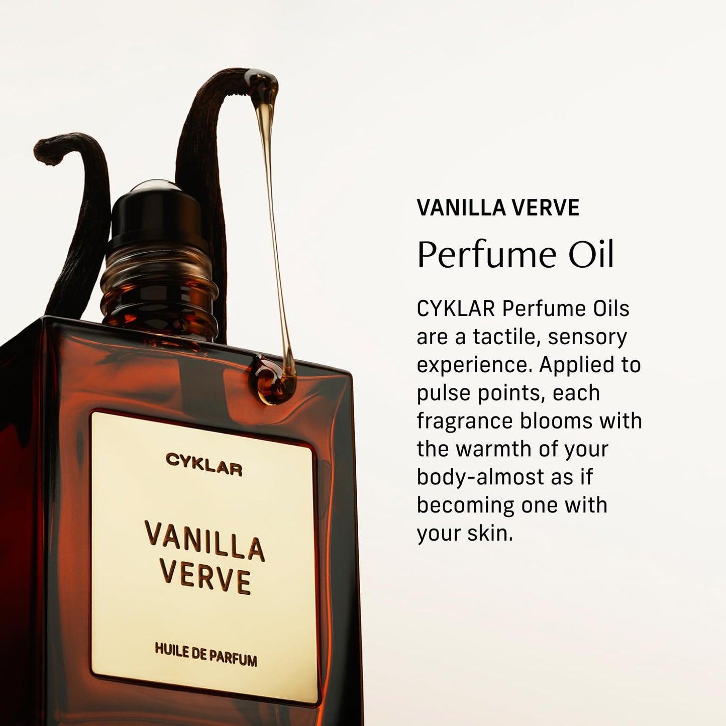 CYKLAR Perfume Oil Roll-On. Travel-Friendly Vanilla Verve Fragrance with Vanilla, Bergamot, and Amber Notes. Long-Lasting Essential Oil Parfum for Women and Men. 0.5 Fl Oz Scented Rollerball Bottle