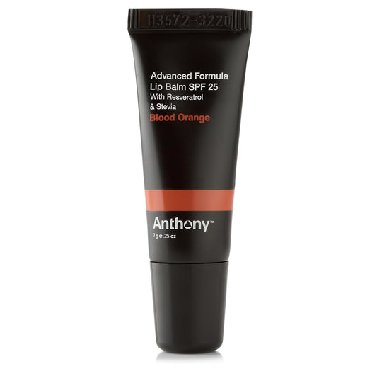 Anthony SPF 25 Lip Balm with Sunscreen, Blood Orange Flavor, Green Tea Extract, Shea Butter and Vitamin E, Moisturizing Repair Treatment for Chapped and Dry Lips, Protects and Hydrates Lips, 0.25 Oz