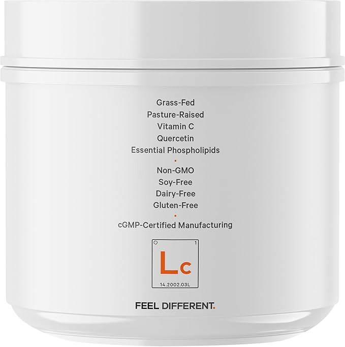 Codeage Liposomal Collagen Peptides Powder + Vitamin C & Quercetin Phytosome, Phospholipid Complex, Grass-Fed Pasture-Raised Hydrolyzed Collagen Type I & III Supplement All-in-One, Non-GMO, 14.97 oz
