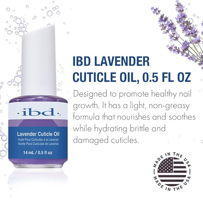 IBD Lavender Cuticle Oil – Moisturizing Nail Cuticle Oil for Nails, Softening and Nourishing for Healthy Nails, Lavender Scent, 0.5 fl oz