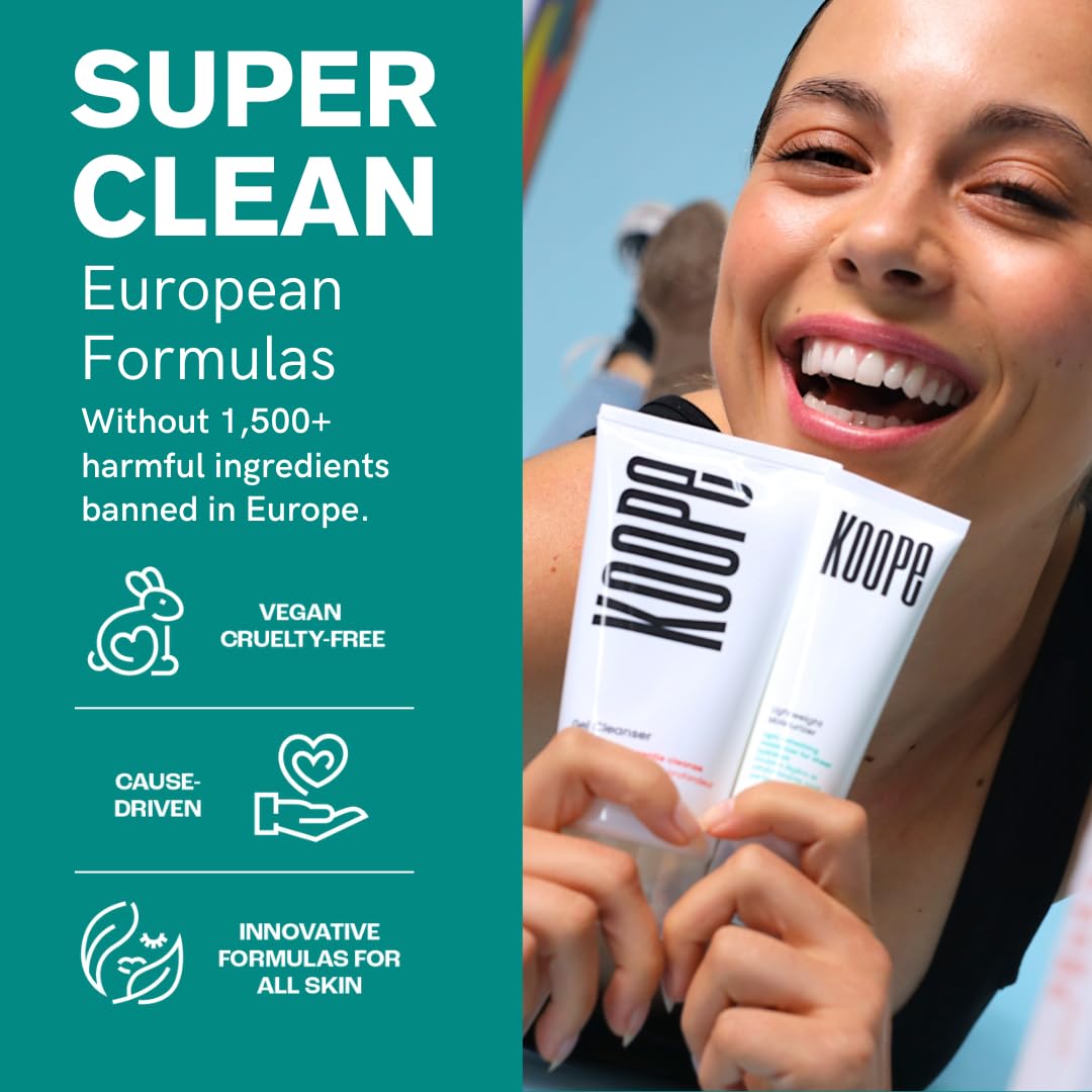 Koope Middleweight Face Cream, Moisturizer For All Skin Types, Balanced Hydration with Hyaluronic Acid, Baobab Oil, Anti-Pollution Shield, Free of Parabens, Sulphates & Fragrances, Vegan, 1.69 FL OZ