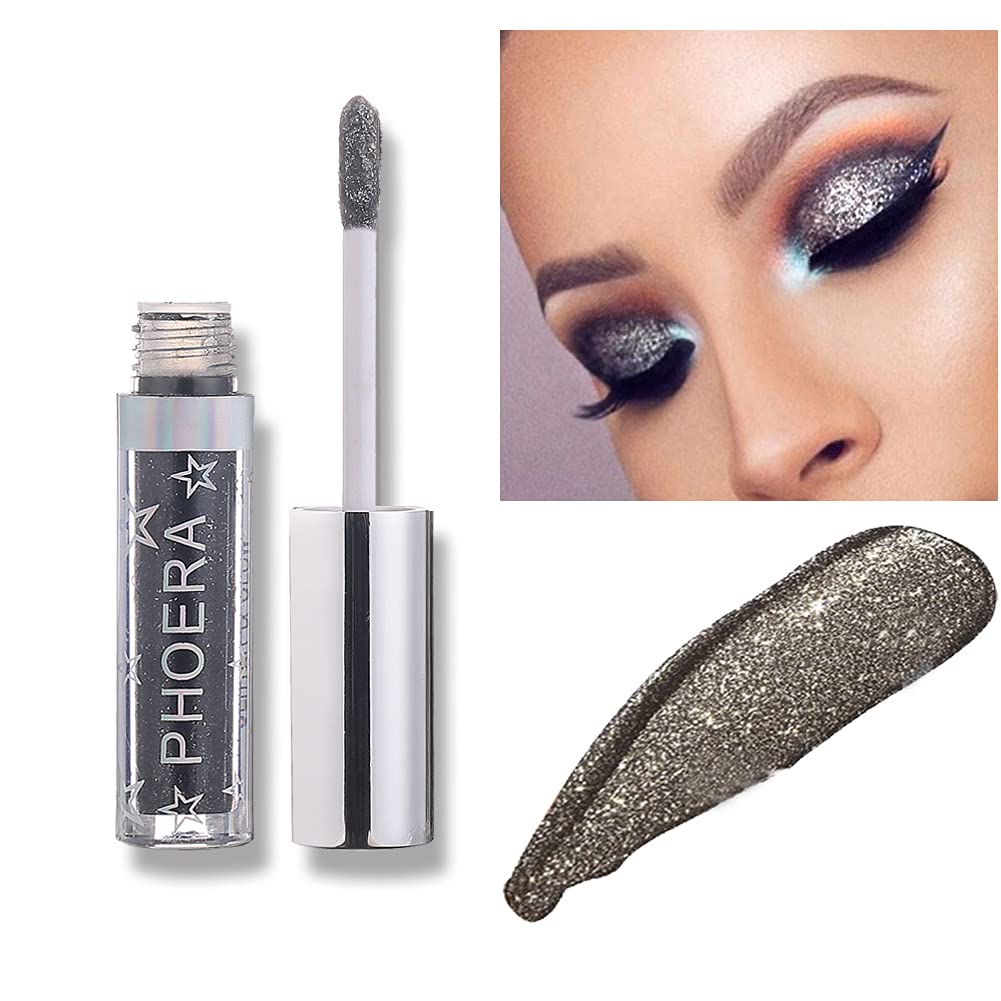 Glitter Eyeshadow，Makeup For Eyes Liquid Shimmer Sparkle Glow Light Colors Pencil Stick Shiny Long Lasting Waterproof Shining Eye Shadow Sets Metallic Pigments Metals Gloss Sparkling Pen Kit (A108)