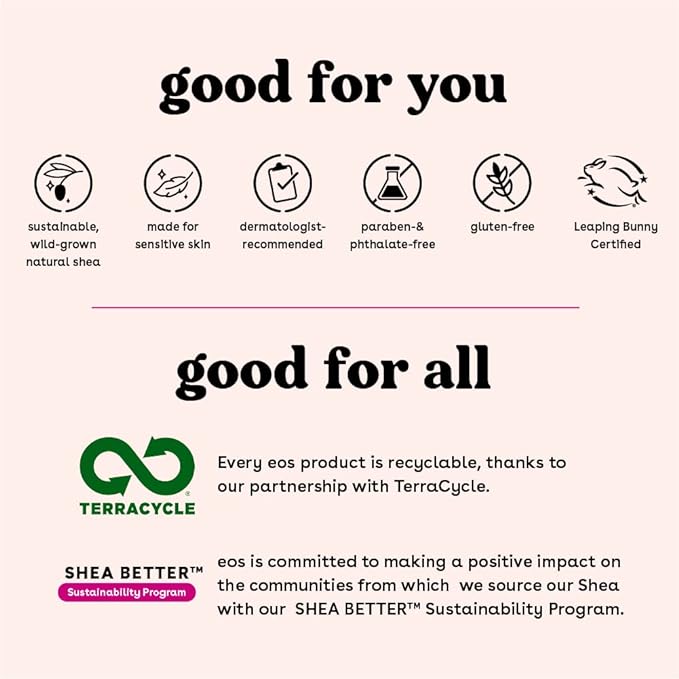 eos Natural Shea Lip Balm- Birthday Cake, All-Day Moisture Lip Care Products, 0.39 oz (Pack of 2)