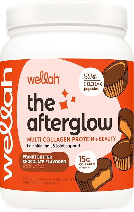 The Afterglow Multi Collagen Protein + Beauty (Peanut Butter Chocolate Flavored) 30 Servings