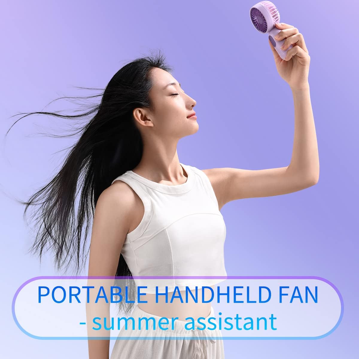 Mini Portable Fan 6 Pack, Cute Handheld Fan Battery Operated Lightweight Small Personal Fans with 3 Speeds and USB Rechargeable Eyelash Fans for Women Men Office Outdoor Travel Camping
