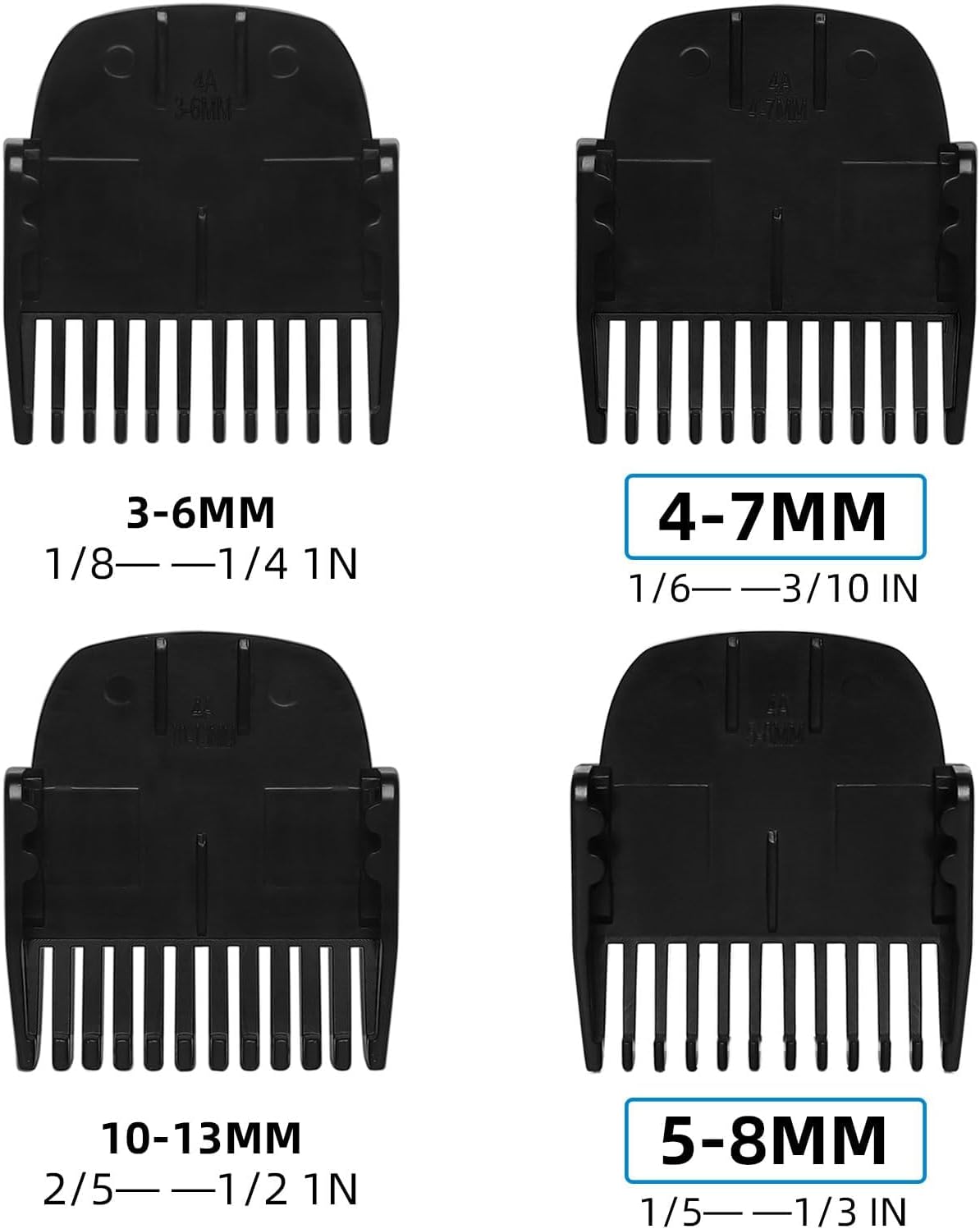 CR8GR8 Guards for Manscaped 4.0 The Lawn Mower 4.0 Trimmer, 4 Pack Lawnmower from 4.0 1/8" to 1/2", Waterproof Guide Comb Replacement for Manscaped 4.0 Attachments