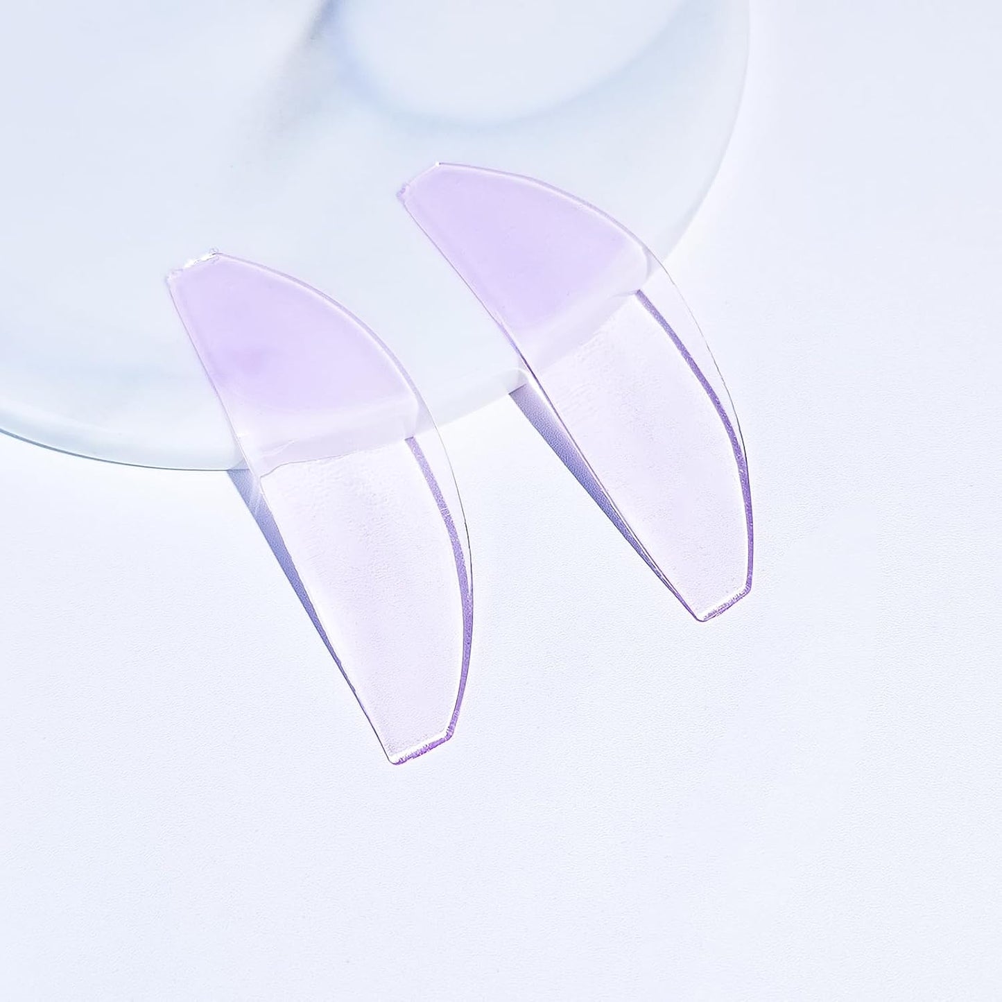 Lash Lift Shields Flat, Lomansa Korean Lash Lift Pads Super Sticky Glueless For NO.1 Perm Soften Lash Lift Rods (Purple)