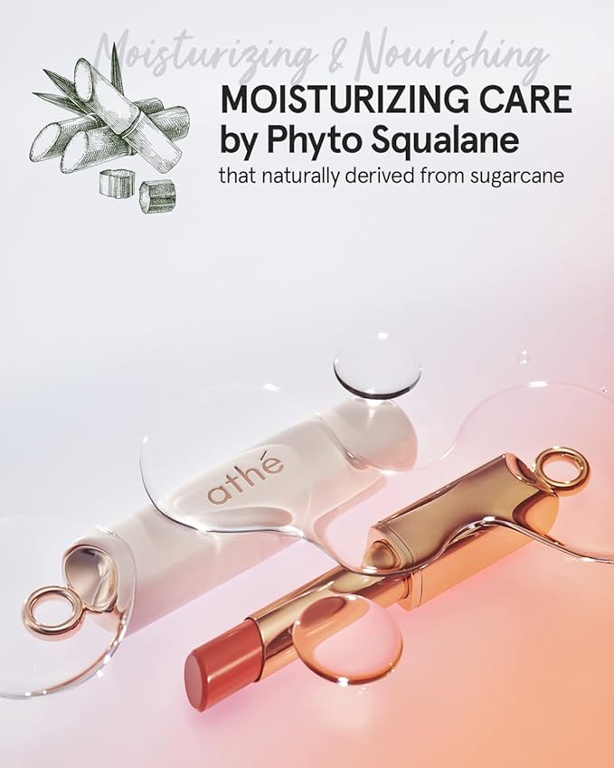 ATHÉ Authentic Lip Balm 14 RUDY, Korean Vegan Color Lip Blam, Long Lasting Buildable Glow Lip Balm without Stickiness, Cruelty-Free, Clean-Beauty, 0.11oz.