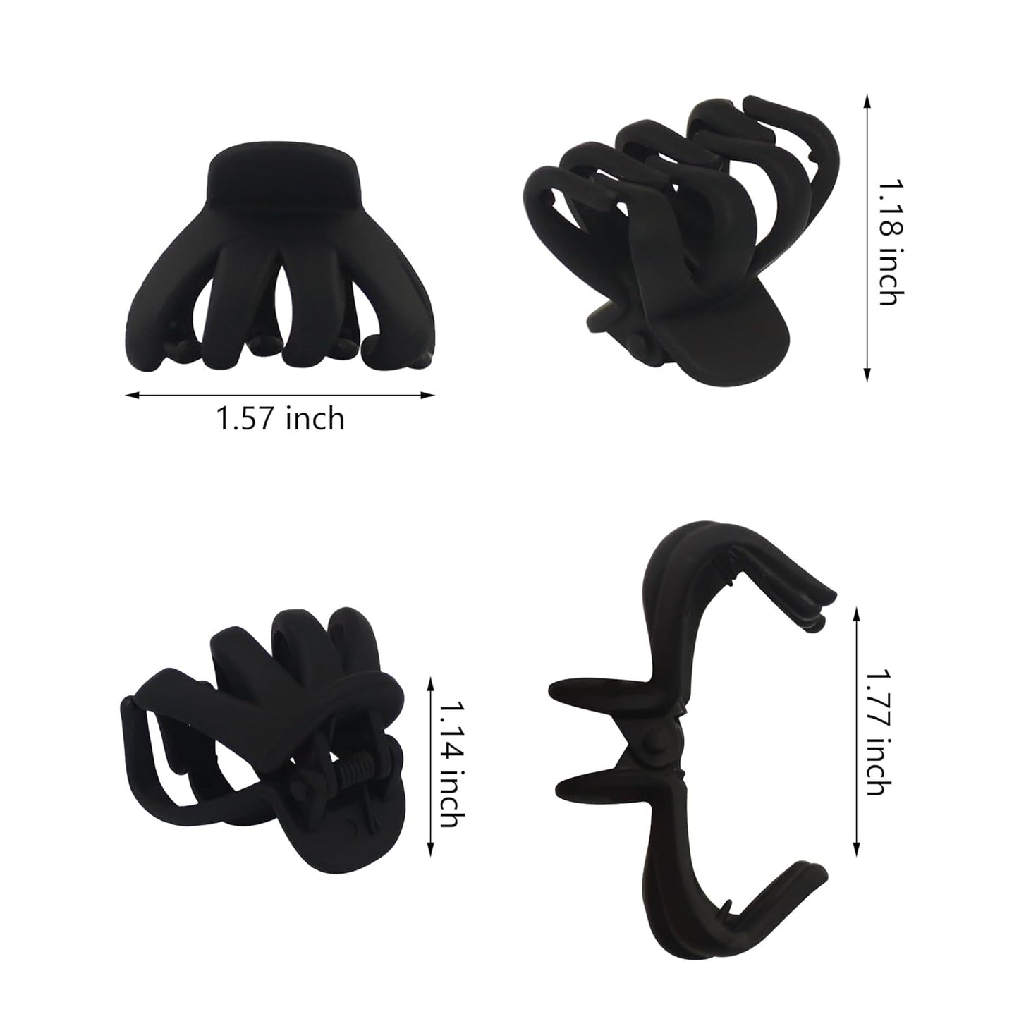 4cm Claw Clips Medium Small Octopus Hair Clips, 9 Pcs Colorful Small Plastic Claw Clips Durable Non-slip for Women and Girls Styling Short Long Curlys Hair.