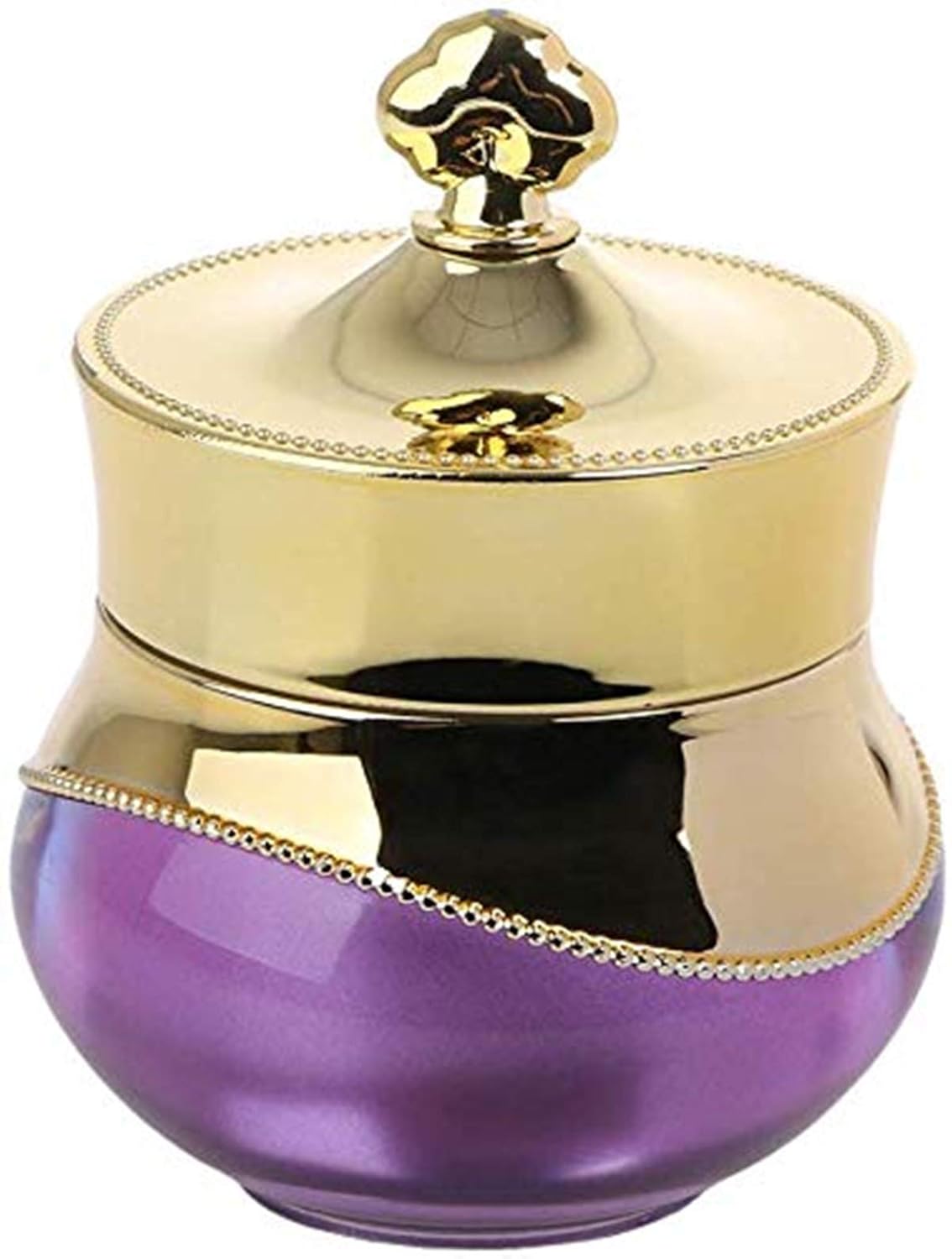 10 Packs 5 gram/5ml Gold Crown Empty Cream Jars Lip Balm Bottles Container Refillable Cosmetic Sample Jars Makeup Plastic Jar with Lid Cosmetic Trial Case for Lotion Creams Eyeshadow(Purple)