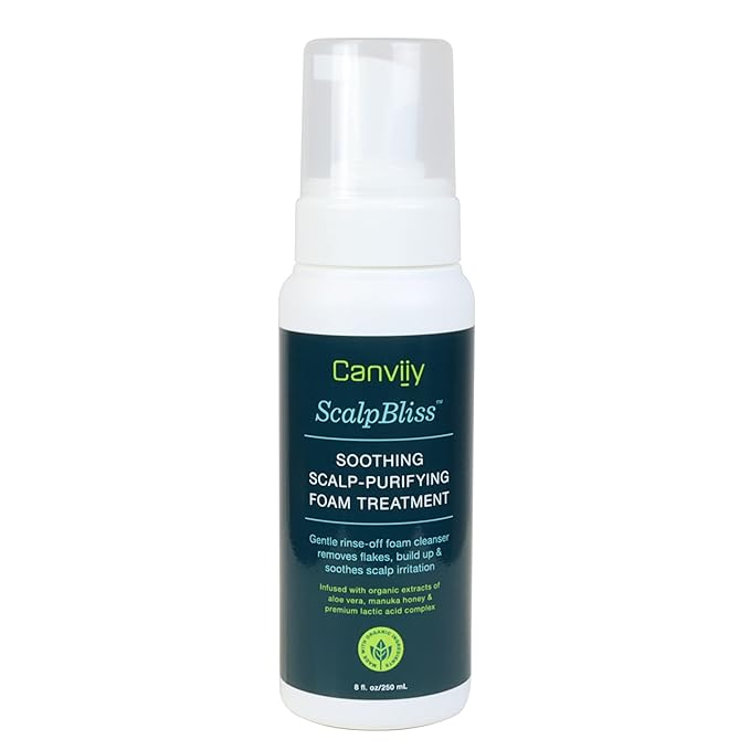 ScalpBliss Soothing Scalp-Purifying Foam Treatment to Clear Flakes, Product Build Up, and Soothe Scalp Irritation,