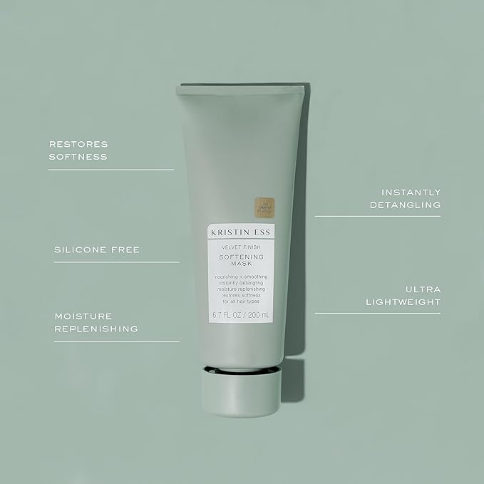 Kristin Ess Softening Deep Conditioning Hair Mask - Hydrate + Detangle, Dry Damaged Hair - 6.7 fl oz