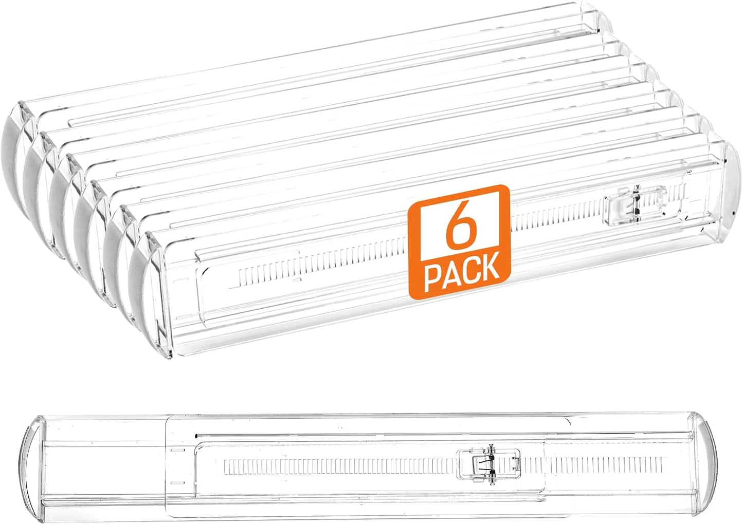 6 Pack Drawer Dividers for Clothes, 2.3" High 13"-21" Adjustable Drawer Dividers Expandable Dresser Drawer Organizer, Clear Drawer Separators for Clothes, Underwear, Cosmetic, Kitchen Utensils Storage