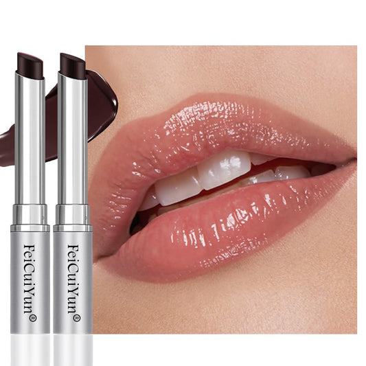 2Pcs Honey Tinted Lip Stain Lip Balm Lip Gloss Lipstick, Sheer Hydrating Lip Stains Tint, Moisturizing Lip Color for All Skin Tones, Nourishing Lip Balm with a Hint of Natural Black Cherry Tint