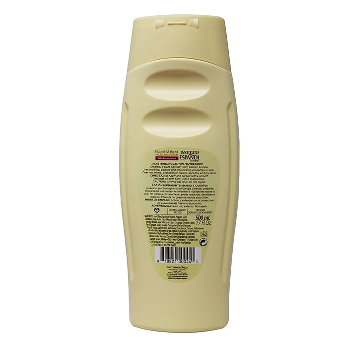 Avena Instituto Español Moisturizing Hand and Body Lotion, Helps Moisture Soften and Nourish your skin, 2-pack Of 17 FL Oz, 2 Bottles