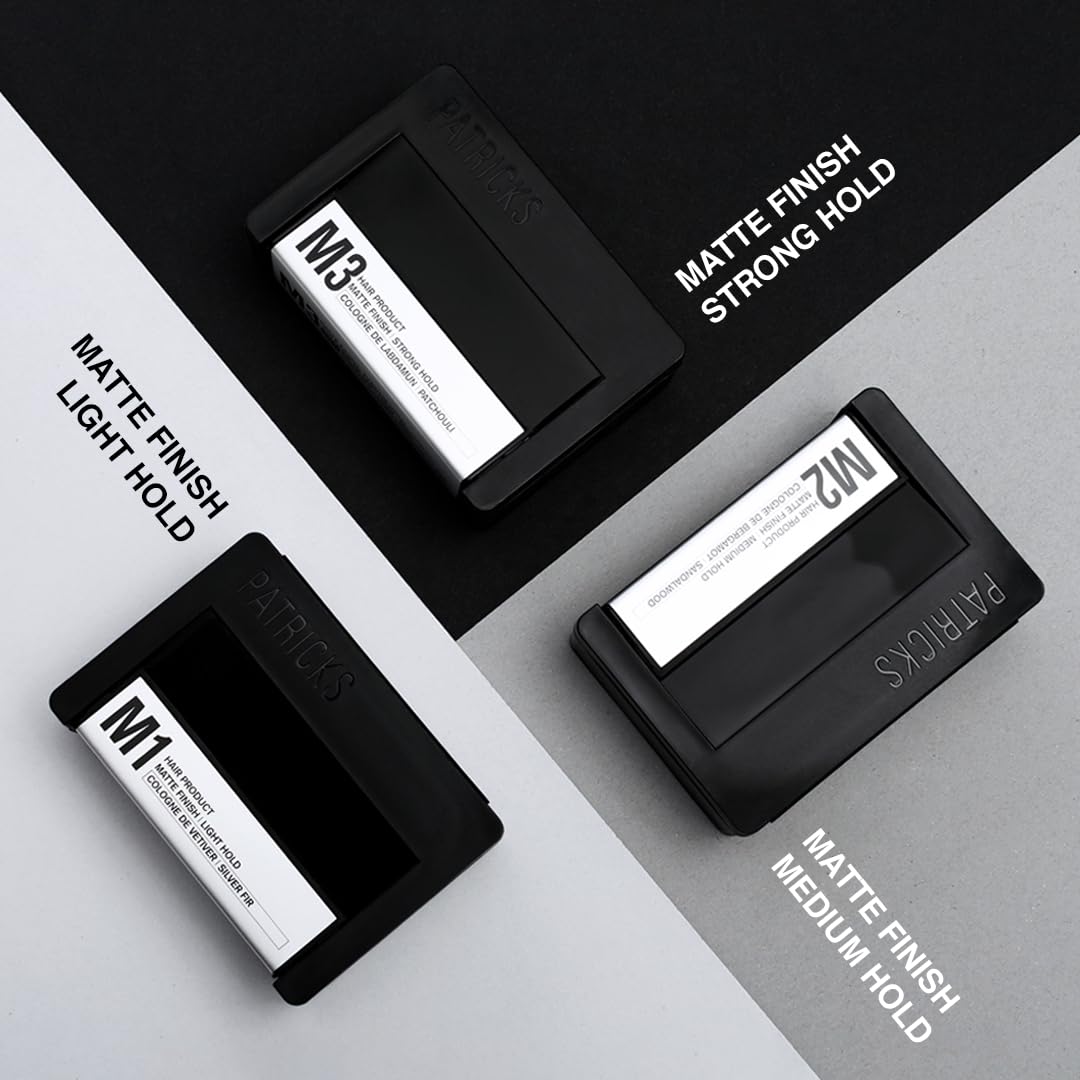 PATRICKS | M2 Matte Pomade | Medium Hold Hair Styling for Men | Normal to Thick Hair Control | Travel Size | 75g