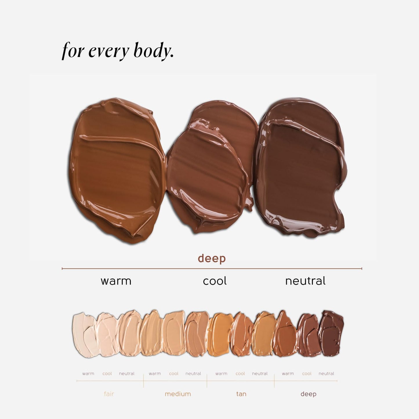 Tinge Tint Body Makeup, Lasts Up to 48 Hours, Medium Coverage Cream With Amino Acids, Hyaluronic Acid & Lysine, Semi Matte Finish, Water & Transfer Resistant, Vegan, 3.38 Fl Oz Tube - Deep Cool