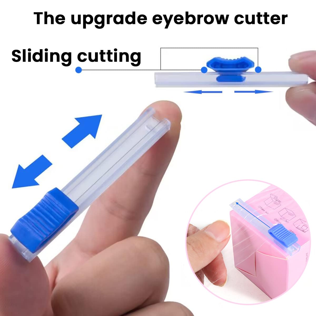 3 Boxes Disposable Eyebrow Tattoo Plastic Wrap with Ergonomic Slicer, Premium Transparent Preservative Film Roll Perfect for Lip Blush, Eyebrow Lamination Lash Lift Permanent Make Up Cling Cover