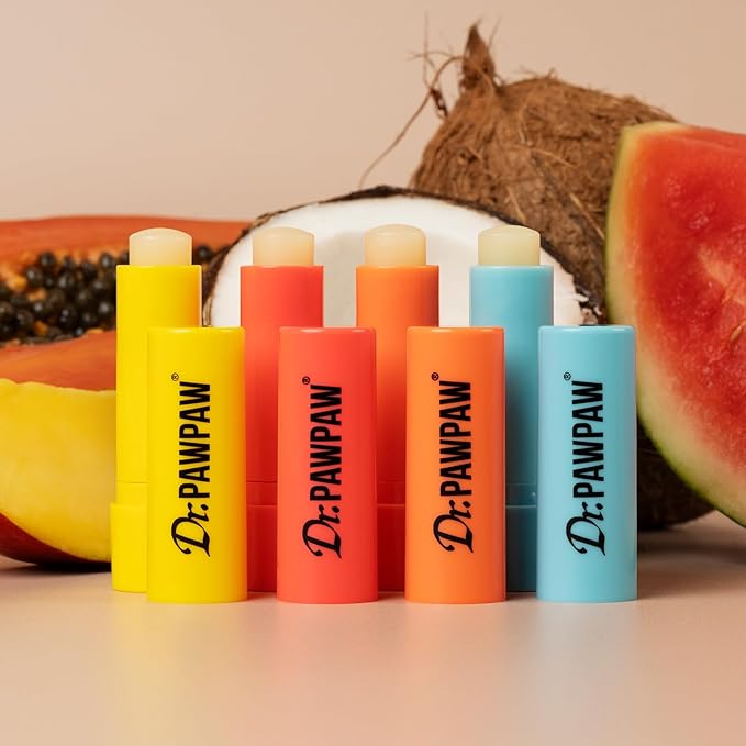 Mango Lip Balm Set - Hydrating Lip Balm Moisturizer with Aloe Vera for Deep Nourishment - Castor Oil Enriched - 3 pc