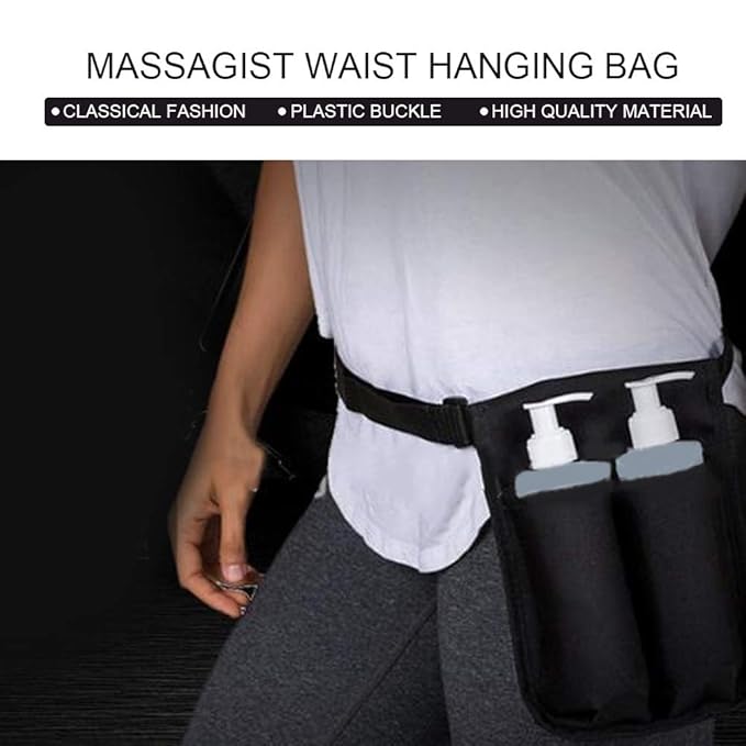 Massage Bottle Holster,Adjustable Massage Oil Holster Massage Lotion Massage Oil Waist Hanging Bag Single Kit
