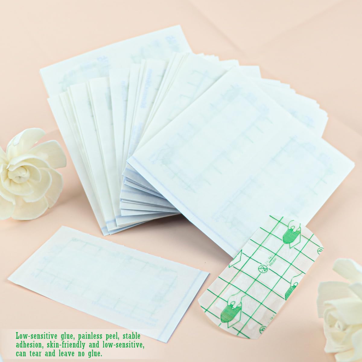 50 Pcs Eyebrow Tape, Disposable Plastic Eyebrow Protection Stickers, Waterproof Tapes for Eyebrow, Tattoo Protection