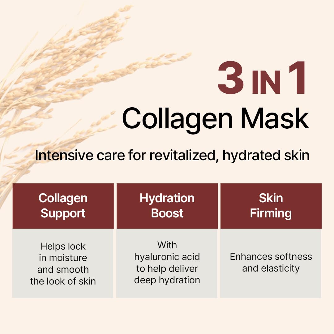 NACIFIC Rice Pepta Collagen Skincare Set – Cleansing Balm, Gel Mask & Peel-Off Wrapping Mask | Korean Glass Skin Routine Kit for Hydration, Pore Care, Brightening & Sensitive Skin