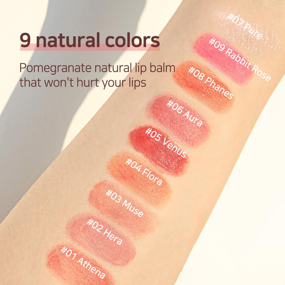 Lux Triple Lip Cure Balm (RABBIT ROSE (Berry Pink)) (+8 more colors) Petrolatum/Paraben Free, Lip Butter,lip balm hydrating,tinted moisturizer (0.17 oz)