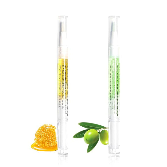 Cuticle Oil Pen for Nails Care,Nail Oil For Strength,Nourish Moisten Care to Reduce Nail Cracking and Dry for Weak Peeling Brittle and Thin Nails (honey&olive)