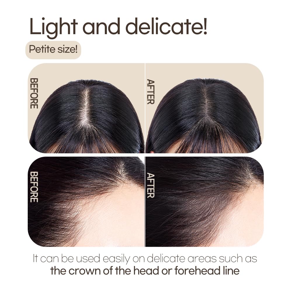 ETUDE Hair Pang Pang hairline powder Root Touch Up, Waterproof, For Facial Makeup, Hairline and Thin Hair - Natural Black