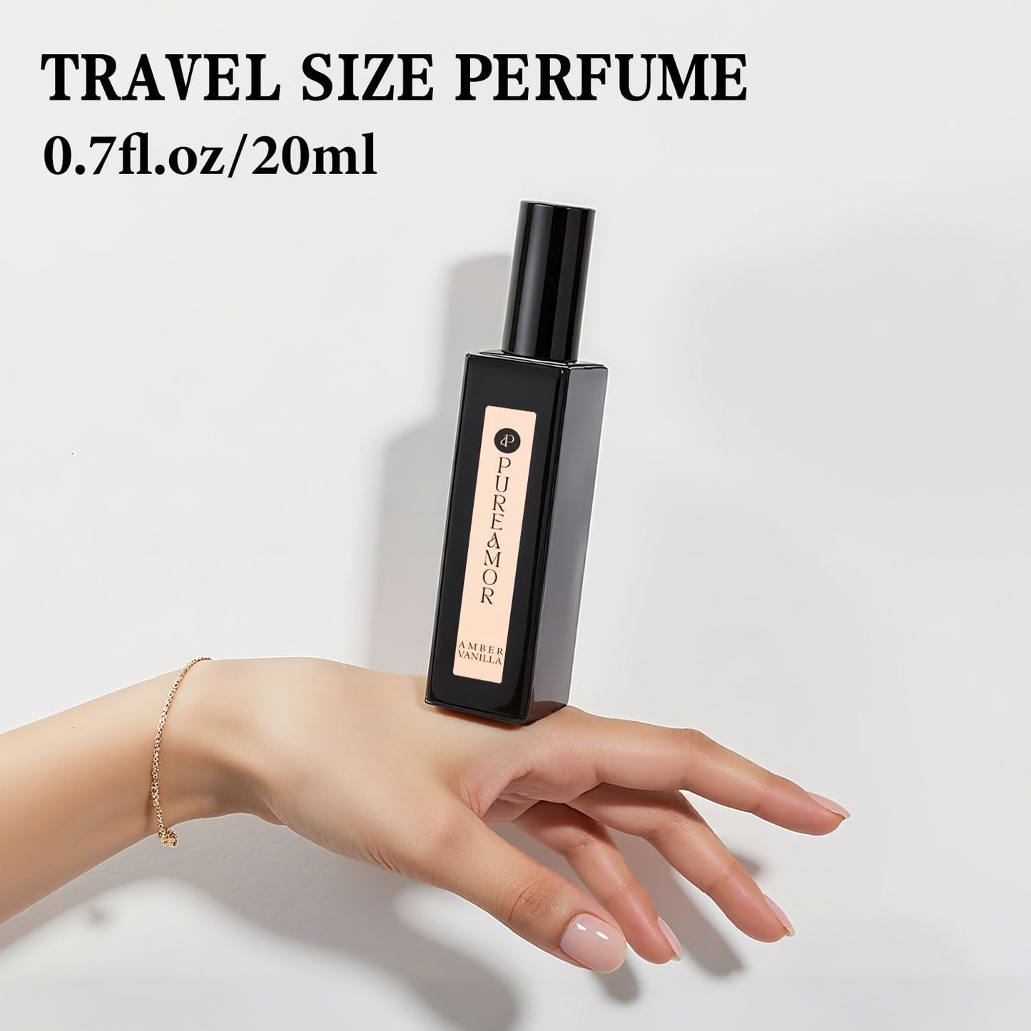 Amber Vanilla Perfume for Women, Coffee Scented Fragrance with Warm Amber & Sweet Vanilla Notes, Long Lasting Extrait de Parfum, Advanced Fragrance Travel Size 0.7 oz Eau de Parfum Spray