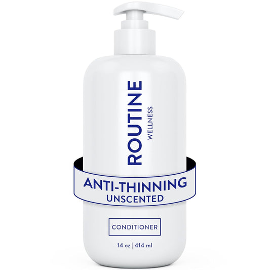 Routine Wellness Anti-Thinning Deep Conditioner for Thinning Hair - DHT Blocker for Hair Loss in Men & Women - Promotes Healthy Hair - Unscented 14oz