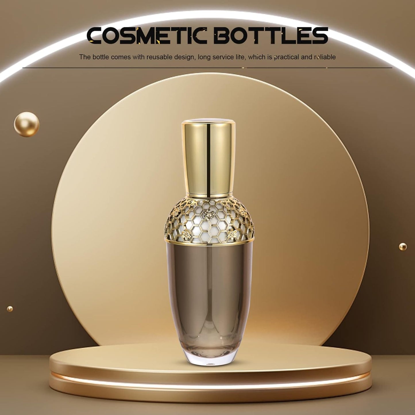 Lotion Bottle Shower Shampoo Container Cream Bottle Leakproof Shampoo Container Press-type Travel Lotion Dispenser Acrylic Make-up Empty Facial