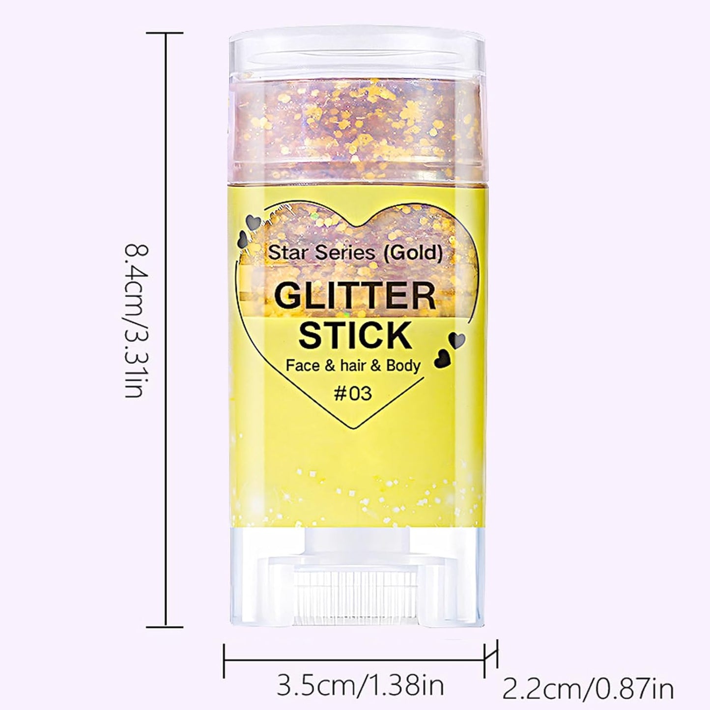 Gold Hair Glitter Stick for Kids,Yellow Body Face Glitter Singer Concert Outfits for Women,Rave Accessories Carnival Chunky Sequins,Waterproof Shimmer Body Paint for Adults
