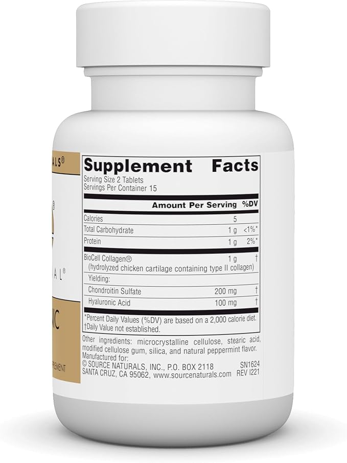 Source Naturals Skin Eternal Hyaluronic Acid, 50mg - 30 Tablets