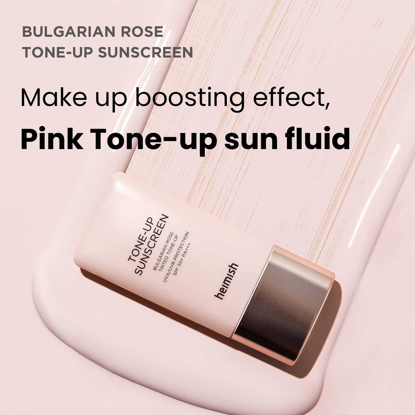 HEIMISH Bulgarian Rose Tinted Tone-up Sunscreen - SPF 50+ PA+++, Multipurpose Tone Up Sunscreen, Primer, Makeup Base for face, Lightweight, Non-greasy, Hydrating, Natural Pink Finish, 1.0fl.oz/30ml