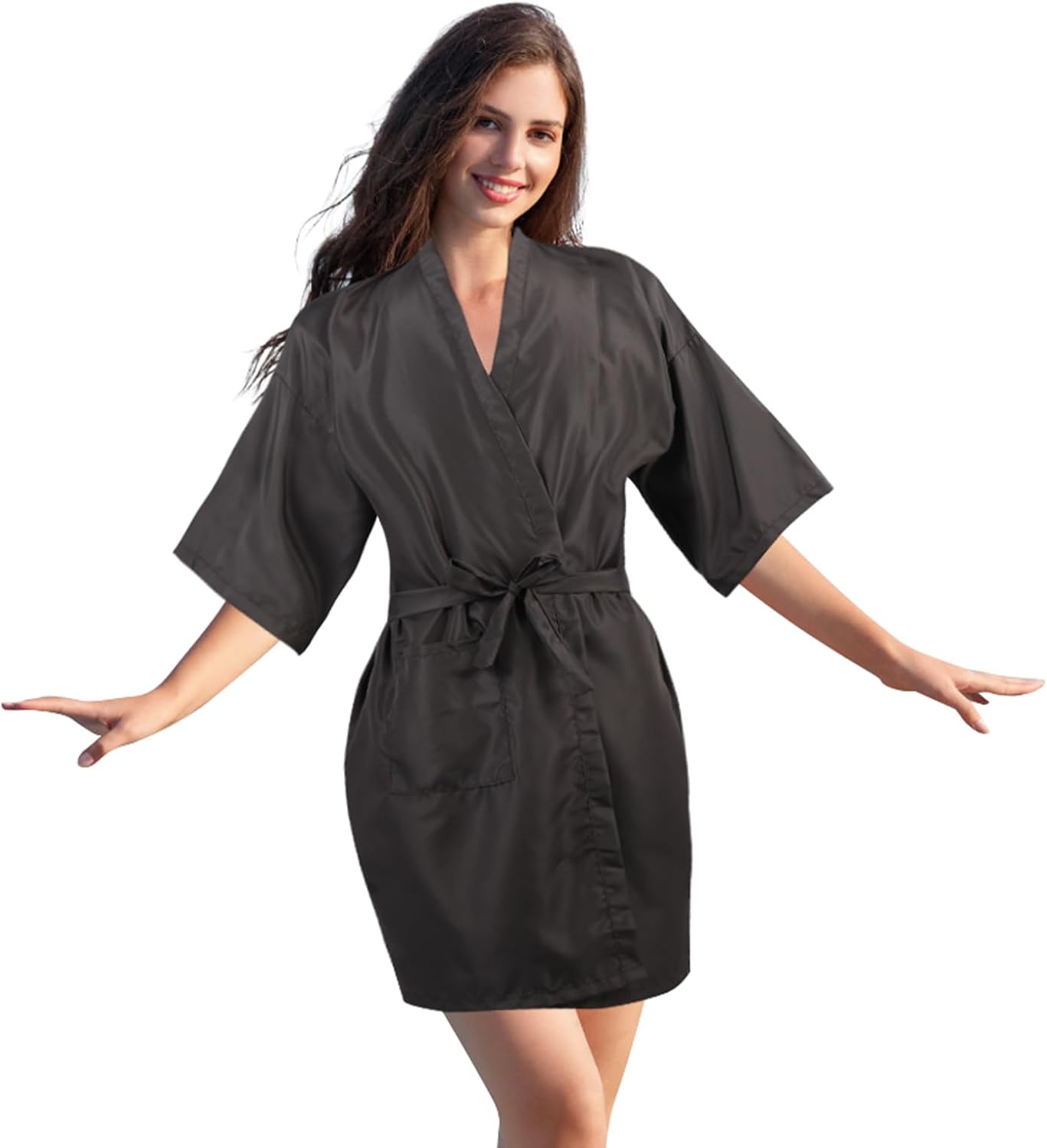 Salon Client Gown Robes Cape Hair Cutting Smock with Adjustable Tie for Hair Cutting Barber Hairstyling