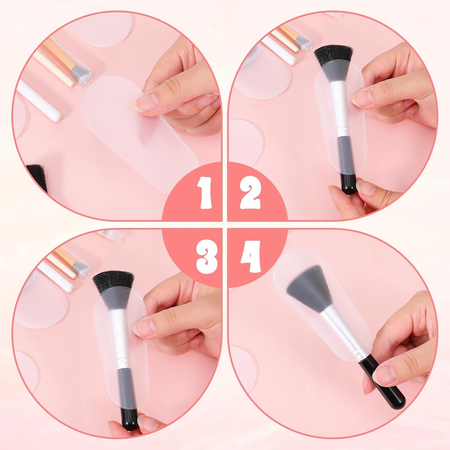 36Pcs Makeup Brush Covers 4 Sizes Portable Cosmetic Brushes Guards Dustproof Makeup Brush Protective Sleeves for Travel and Storage