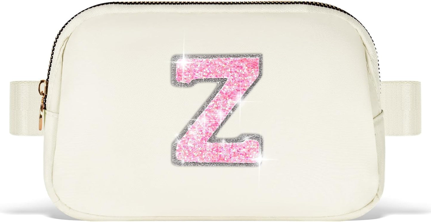 Gifts for Girls Teens Kids - Birthday Gifts for Daughter Sister Her,Teen Girl Essentials,Travel Essentials,Cute Teen Trendy Stuff Waist Packs Belt Bag Crossbody Bag | Cream,Initial Z