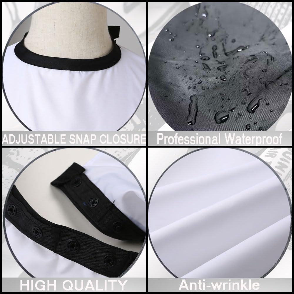 Professional Hair Cutting Cape with Neck Duster Brush, Salon Barber Cape, Hairdressing Accessories B