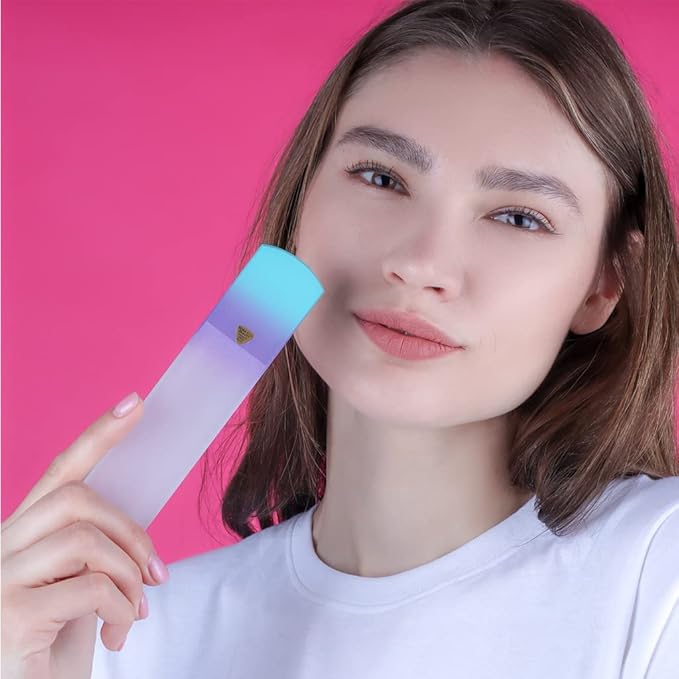 BONA FIDE BEAUTY Czech Glass Dual-Sided Glass Foot File, Scraper, and Rasp. Luxurious Self-Care Gift for Women