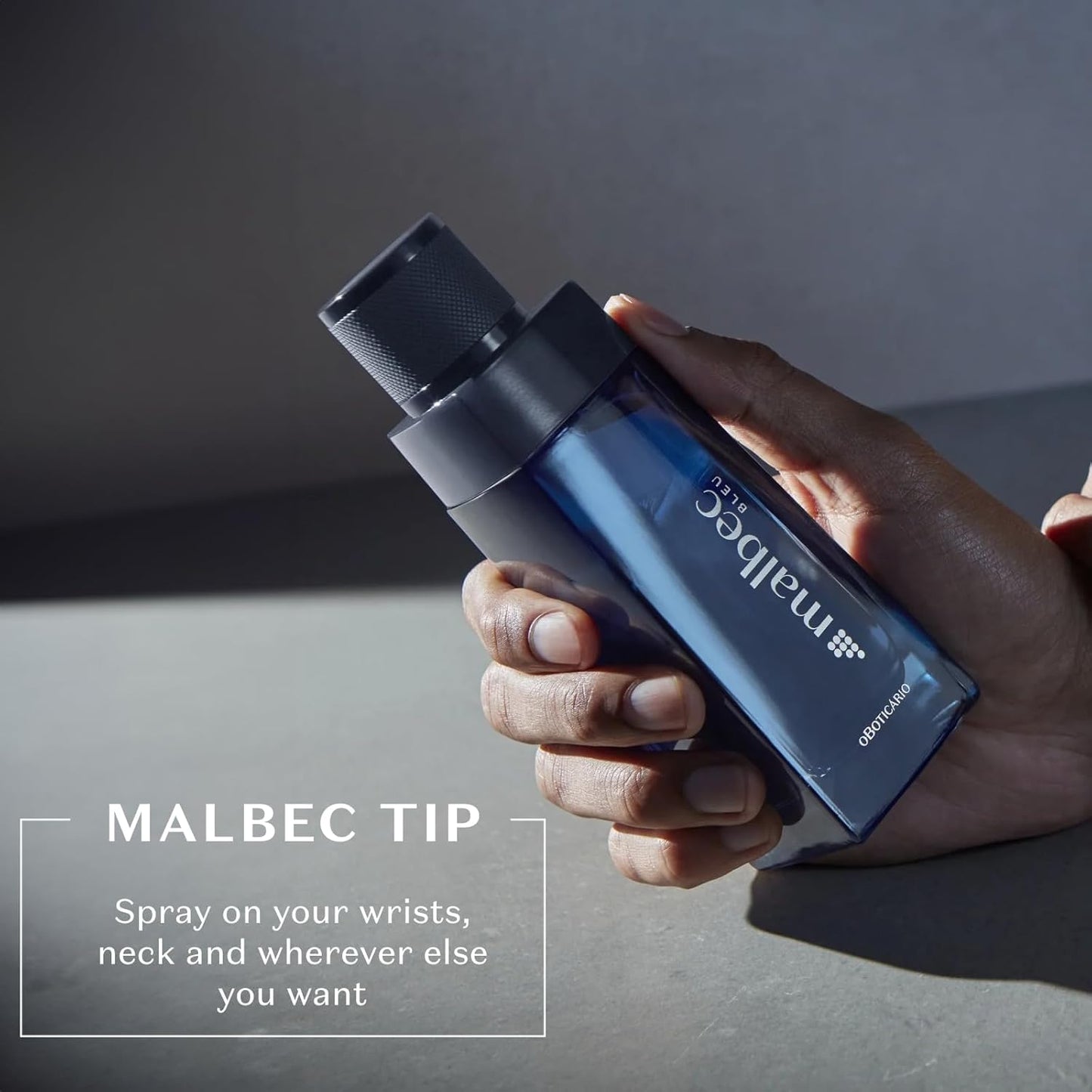 Malbec Bleu Eau de Toilette By O Boticário, Cologne For Men, French Oak Barrel-Aged Red Wine & Fresh Woody Fougére Scent, 3.4 Ounce