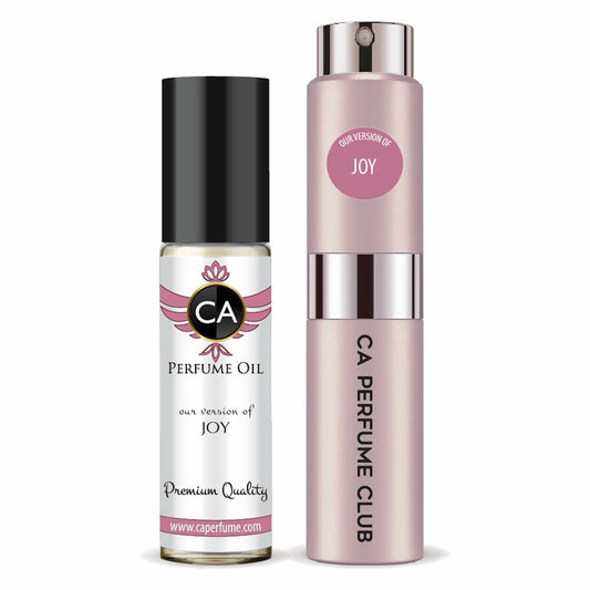 CA Perfume Duo Impression of Joy For Women Perfume Layering Set Long Lasting Travel Size EDP + Body Oil Roll-On Bottle 0.27 Fl Oz+0.33 Fl Oz