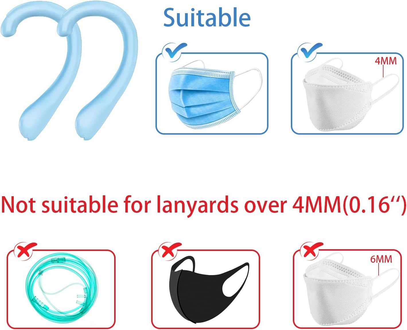 Ear Protectors Anti-Slip Silicone Soft Earloop Relieve Ear Discomfort Silicone Earmuffs