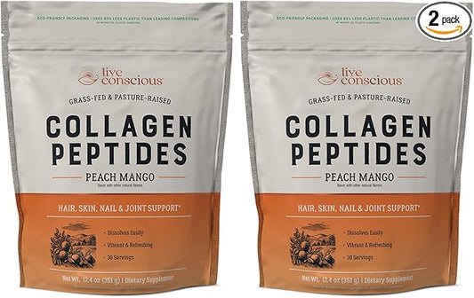 Live Conscious Collagen Peptides Powder (2-Pack)