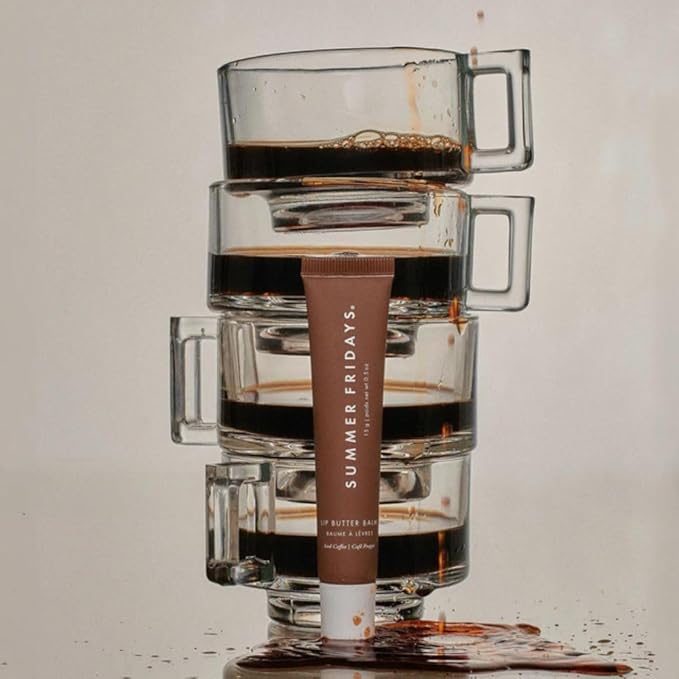 Summer Fridays Tinted Lip Butter Balm - Conditioning Vegan Lip Balm for Instant Moisture, Shine & Hydration - Sheer-Tinted, Soothing Skincare - Iced Coffee (.5 Oz)