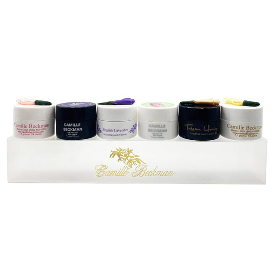 Camille Beckman Glycerine Hand Therapy Small Pot Travel or Gift Sampler, .25 Ounce Each Pot
