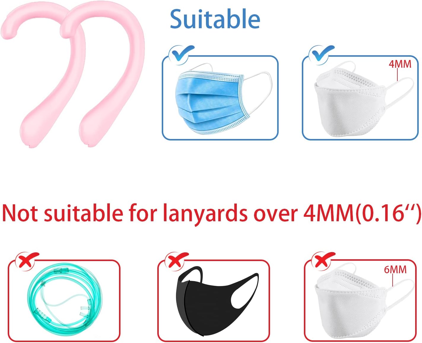 Ear Protectors Anti-Slip Silicone Soft Earloop Relieve Ear Discomfort Silicone Earmuffs