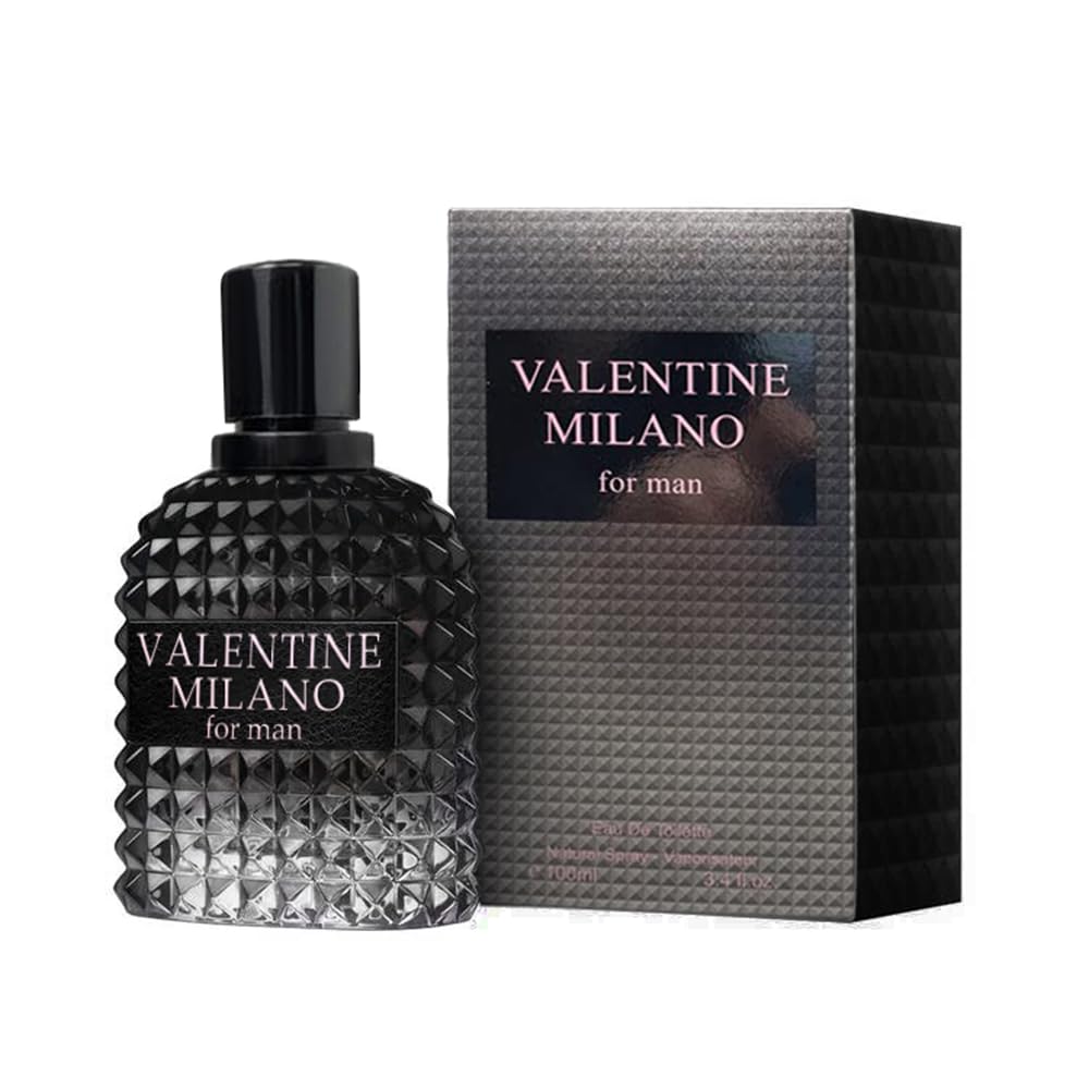 Men's Cologne Valentine Milano Eau De Toilette Natural Body Spray Perfume Long Lasting Fragrance 3.4 Fl Oz Daily Used