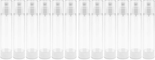 TRENDBOX 120ml / 4oz Airless Vaccum Pump Travel Bottles for Lotions, Cream - 12 Pack